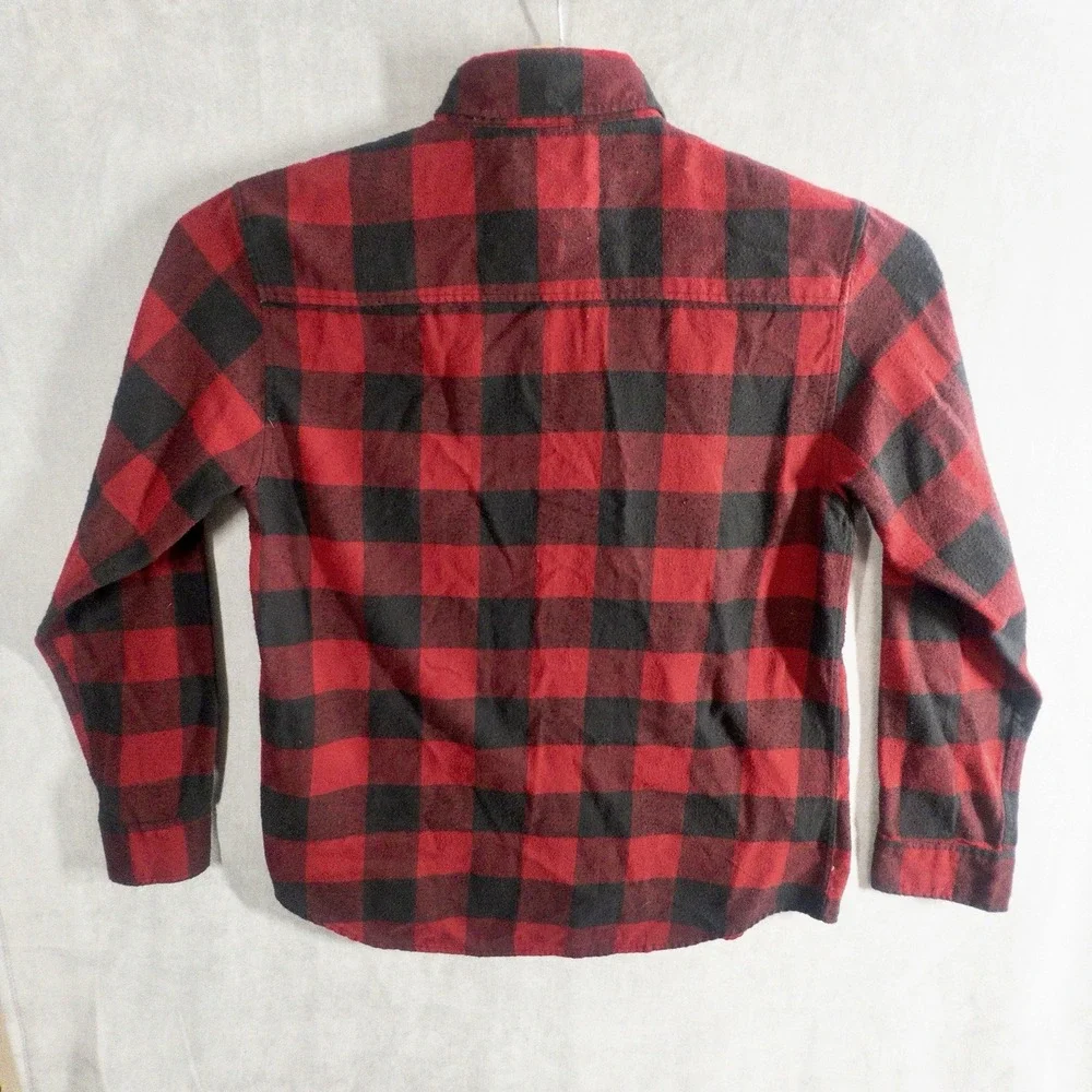Shout House Buffalo Plaid Long Sleeve Flannel Shirt Mens XL Double Pocket
